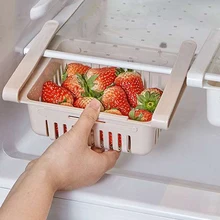 Холодильник пластиковая корзина для хранения еды выдвижной ящик для хранения кухонный Органайзер полка