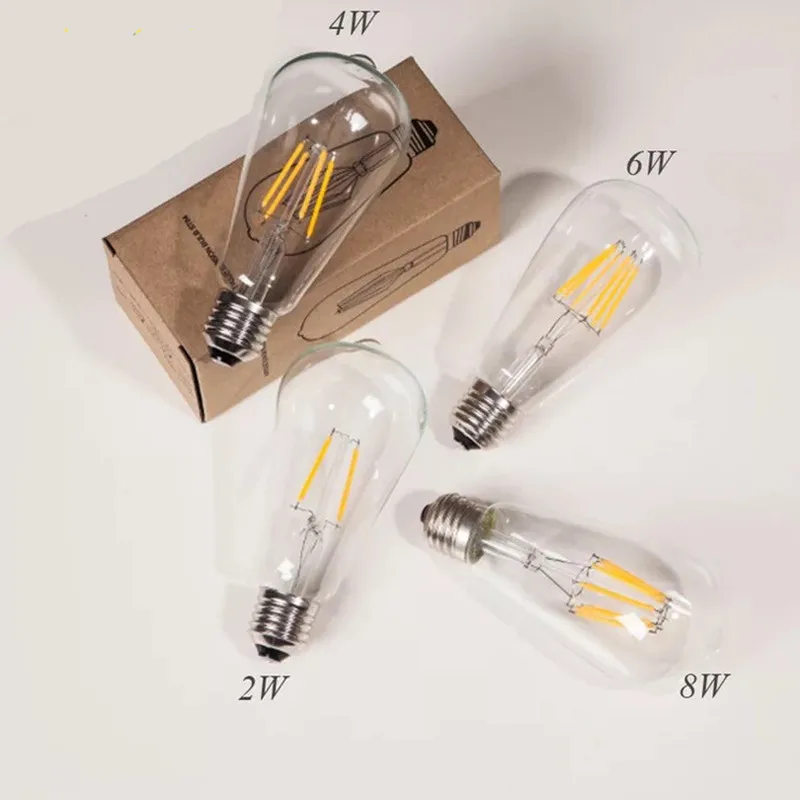 

Retro Lamp ST64 2W 4W 6W 8W Vintage Edison Bulb E27 Incandescent Bulb 220V Filament Lamp Holiday Lights For Home Decor Lighting