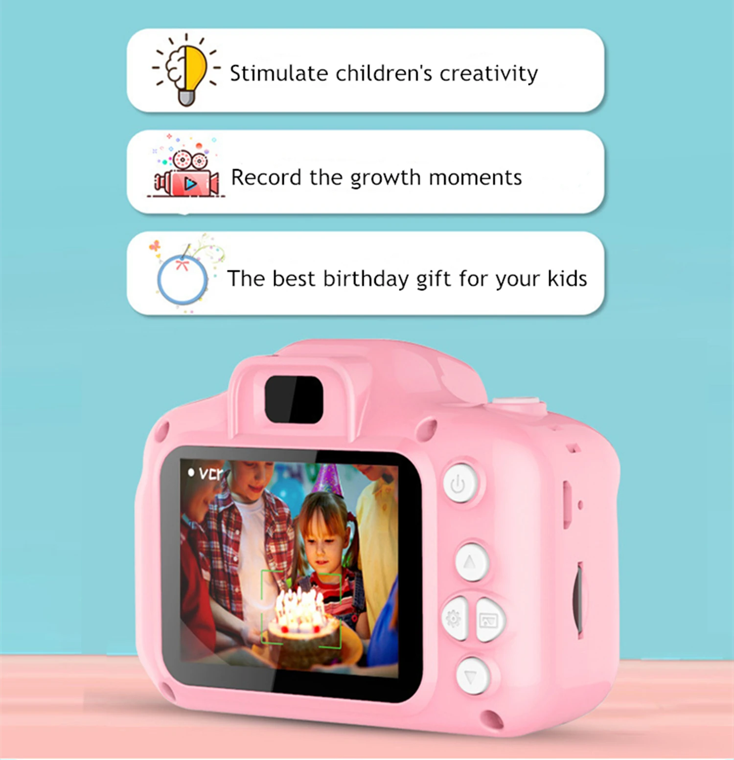 Children Camera Mini Educational Toys For Baby Birthday Gift Auto Focus Kids Digital Camera 1080P Projection Video Camera