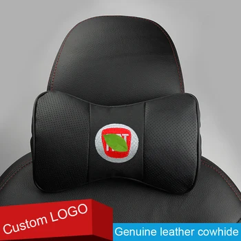

for Fiat Auto Car Neck Pillow Memory Foam Pillows Neck Rest Seat Headrest Cushion Pad 3 Colors High Quality Genuine Leather