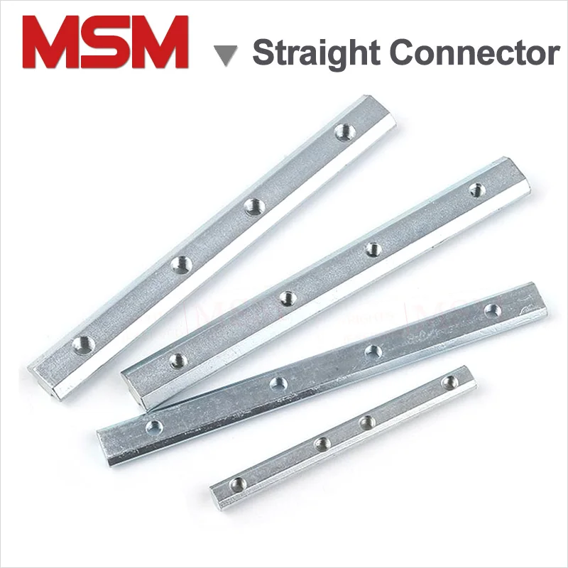 

4PCS Carbon Steel Straight Line Connector For T Slot Aluminum Extrusion Profile Straight Joint EU Standard 180 degree Bracket Fa