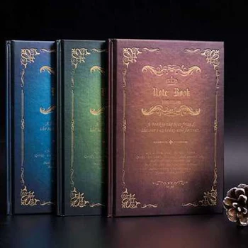 

1pcs A5 Hard Leather Note book Diary Magic Book Creative European Retro Art Thickened Notebook Stationery Xmas Gift Figure Toy
