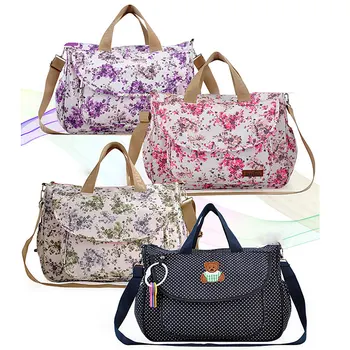 

Elegant Floral Mother Baby Stroller Hanging Nursing Bag Diaper Nappy Tote Large Capacity Handbag Messenger Mobile Phone Cases