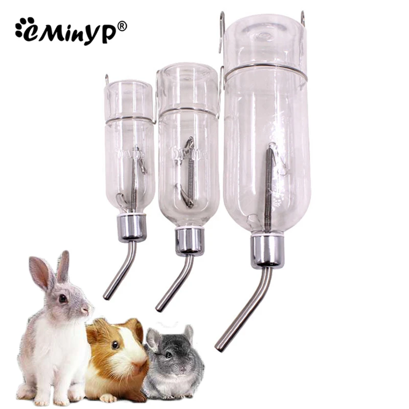 

180ML/350ML Plastic Hamster Drinking Bottle Cage Water Bottle Dispenser For Bunny Guinea Pig Rabbit Squirrel Small Pet Feeder