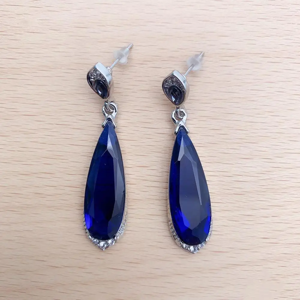 Серьги из родия модные ювелирные серьги свадебные подарки женские аксессуары