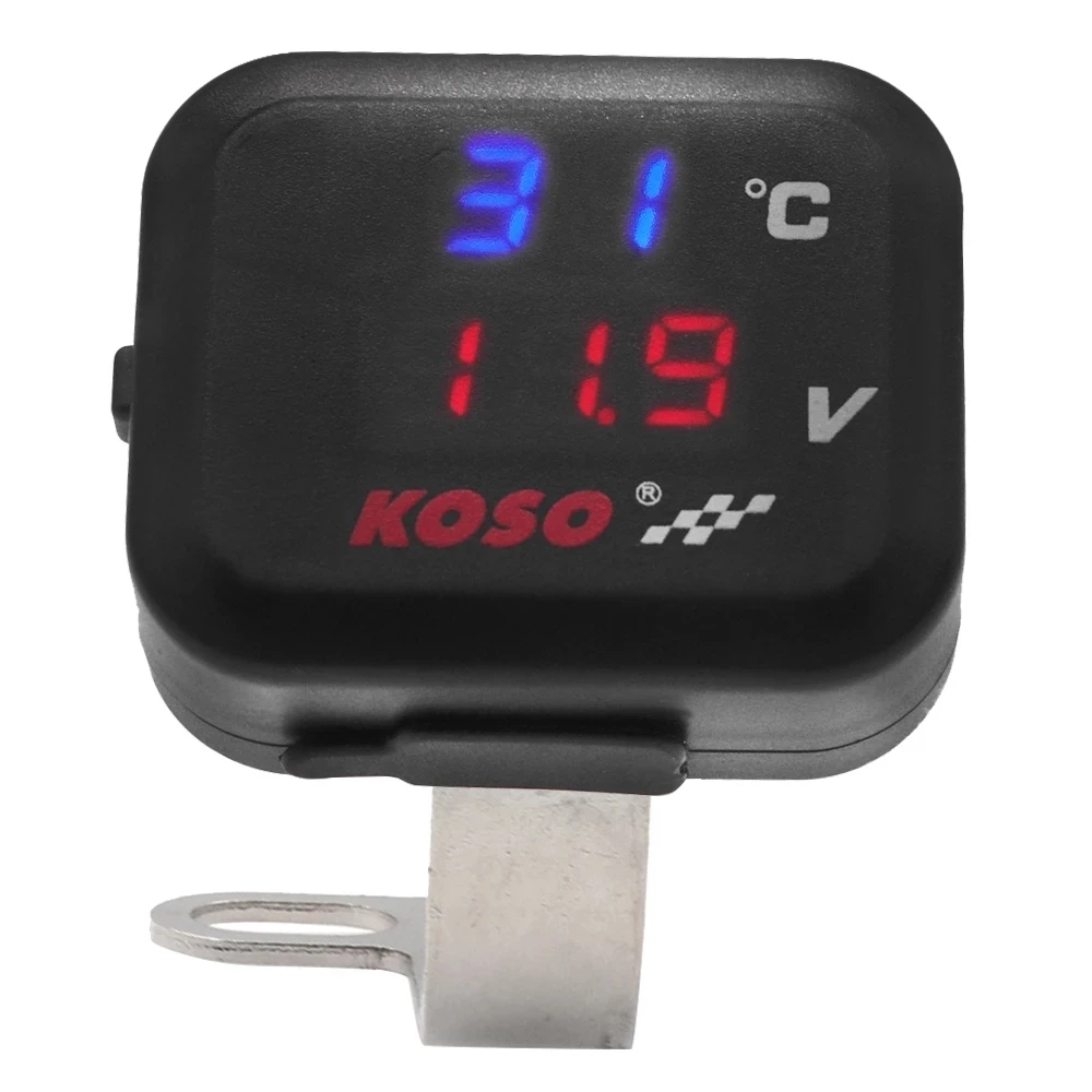 Koso Motorcycle Air Thermometer Gauge Led Voltmeter Voltage For