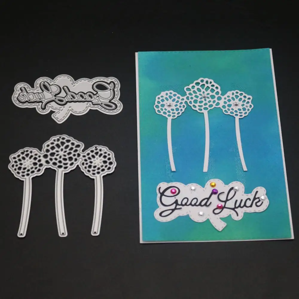 

AZSG Dandelion Cutting Dies Clear Stamps For DIY Scrapbooking/Card Making Decorative Silicone Stamp Crafts