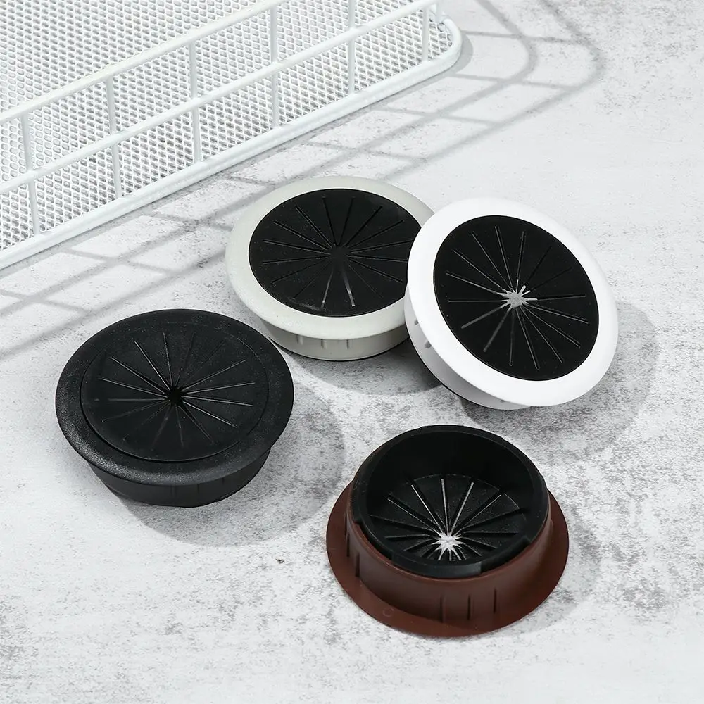 Desk Table Wire Hole Cover Computer Grommet Table Cable Outlet Dust Plug Wire Tidy Storage Organizer Cable Fastener Line Box