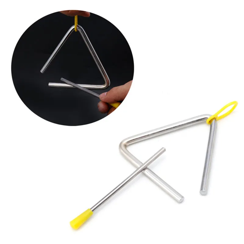 

1Pc Triangle Orff Musical Instruments Band Percussion Educational Musical Triangolo for Children 4/5/6/7/8/ inch