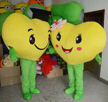 

Heart Love Mascot Costume Suit Cosplay Party Game Dress Outfit Halloween Adult