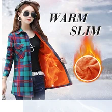 ##Special Price Warmness XXL Fleece Winter Blouse Shirt Thicken Fashion Plaid Vintage Office Tops Ladies Blouses Long Sleeve Casual Shirts 2019 ##Special Price Warmness XXL Fleece Winter Blouse Shirt Thicken Fashion Plaid Vintage Office Tops Ladies Blouses Long Sleeve Casual Shirts 2019