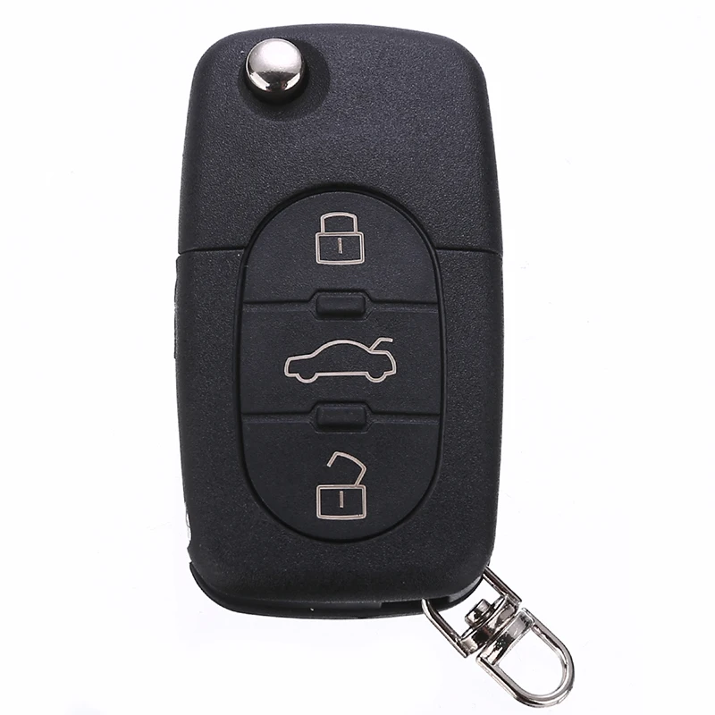 1pcs Car Key Blade Cover 3 Button Remote Key Fob Shell Case HAA Key Blade Fit For Audi A2 A3 A4 A6 A8 TT