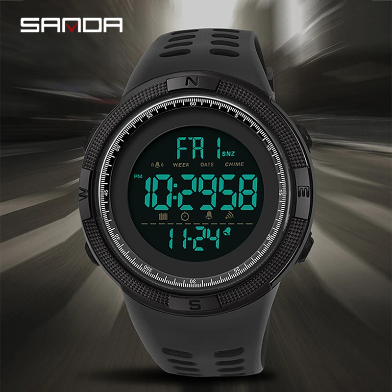 

SANDA Fashion Sport Watch Men Military Army Watches Alarm Clock Shock Resistant Waterproof Digital Watch Reloj Hombre 2020 New
