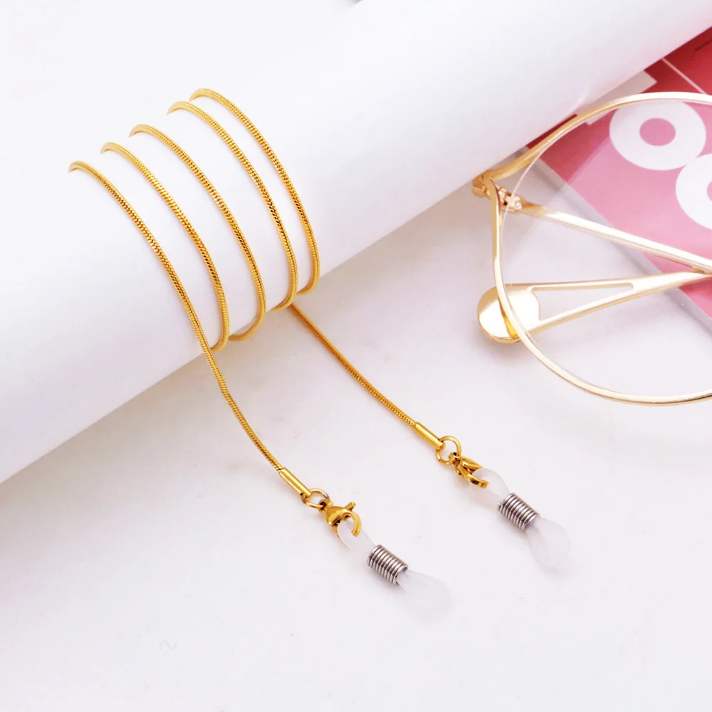 

Glasses Chain Face Mask Necklace Four-color Metal Non-slip Glasses Lanyard Holder Rope Neck Sunglasses With Women Jewelry