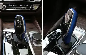 

Blue Protective Shift Knob Cover Compatible with 5 Series G30 2017-2020 520i 530i 530e 540i M550i