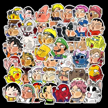 

50 Pcs/set Anime Cosplay Prop Naruto Funny Cartoon Character Sticker Captain America