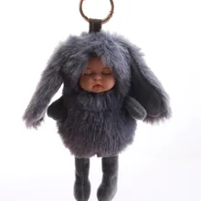 Sleep Meng кукла-брелок для ключей Super Meng длинный кролик Ушастый мешок меховой шарик-подвеска крановые машины Брелок-плюшевая кукла