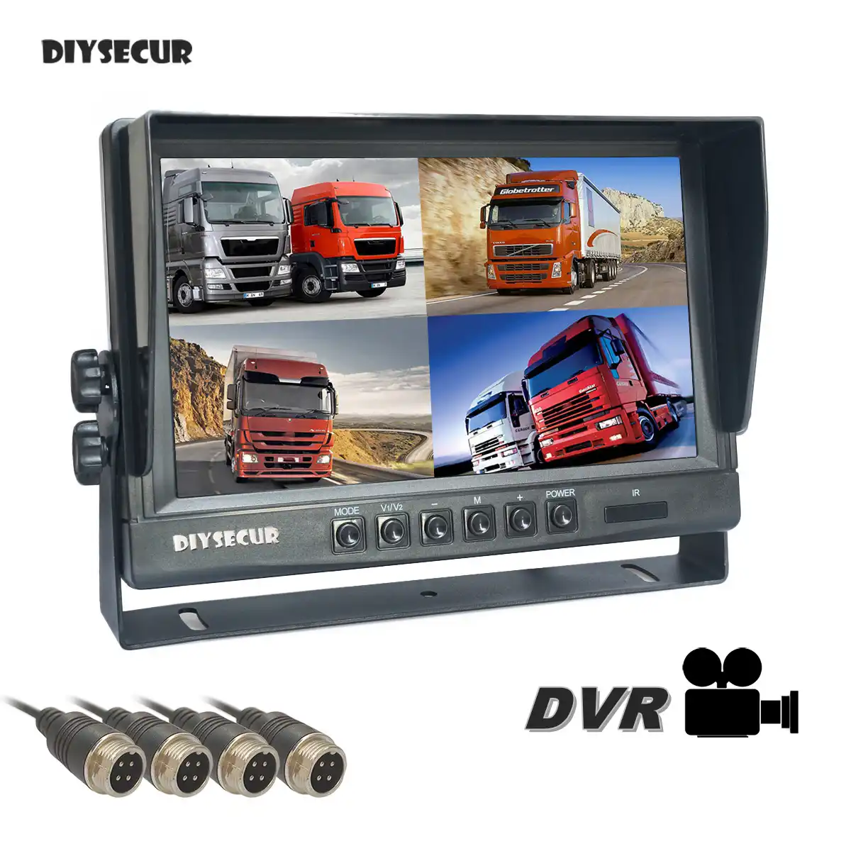 Diysecur 9 Ahd Ips 1024 800 Hd車モニターリアビューモニタのサポート256ギガバイトsdカードahd車のカメラのビデオ 録画 車 モニター Aliexpress