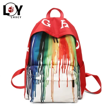 

Multi Pocket Graffiti Printed Travel Backpacks Korean Version Nylon For Teenagers Backpacks For Women High Capacity School Bags