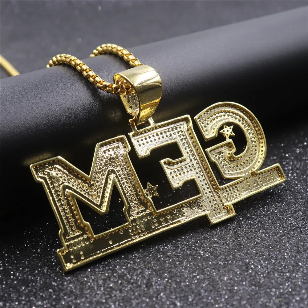 hip hop jewelry GFM letter necklace (2)