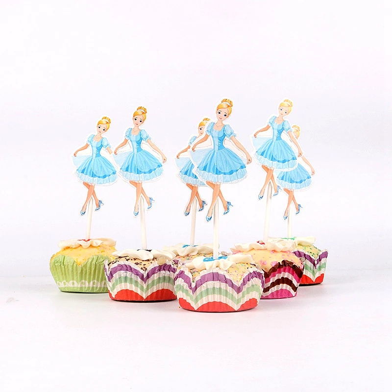 Dancing Girl Cupcake Toppers Cake Decor For Wedding Baby Shower Girls' Birthday Party Supplies | Дом и сад