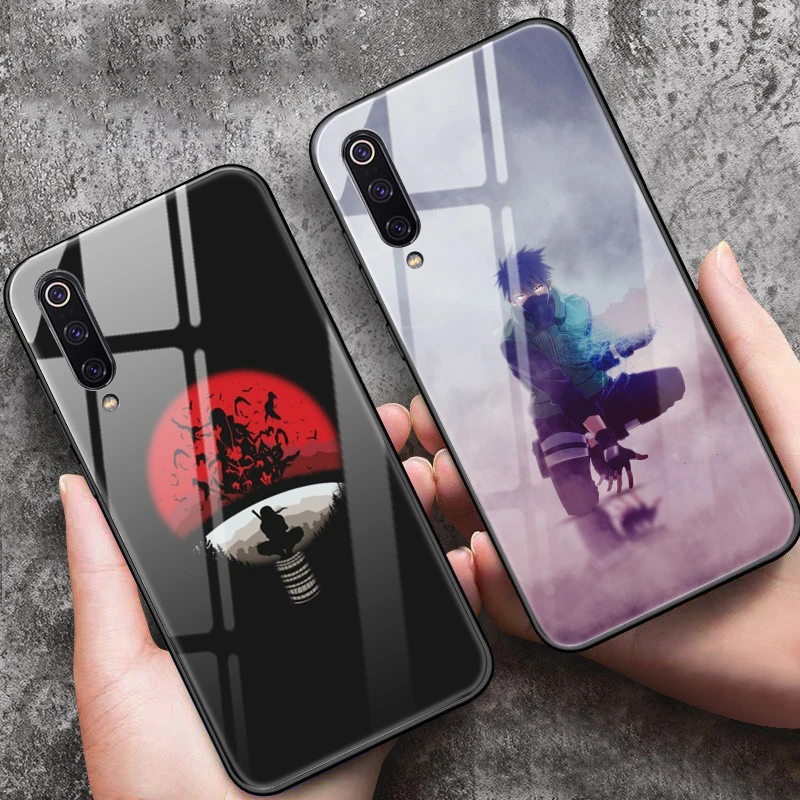 Чехол из закаленного стекла для телефона для Red mi 7 8A K20 Примечание 6 7 8 Pro крышка для Xiaomi mi A3 CC9E CC9 задняя оболочка героя аниме «Наруто