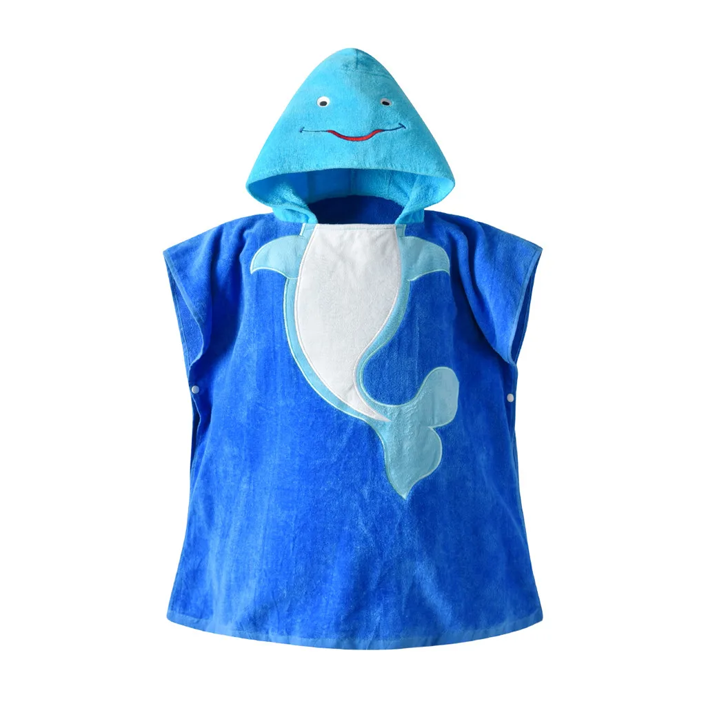 MUQGEW Baby Bathrobe New Style Toddlers Baby Boys Girls Kids Bathrobe Cute Cartoon Animals Poncho Hooded Bath Towel Clothes - Цвет: A