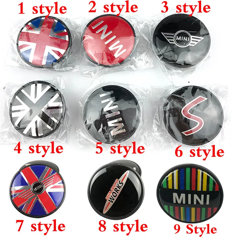 

4pcs 54mm MINI S Car emblem Wheel Center Hub Cap wheel Badge covers for JCW S One Countryman R50 R55 R56 R57 R58 R60 R61 F55 F56