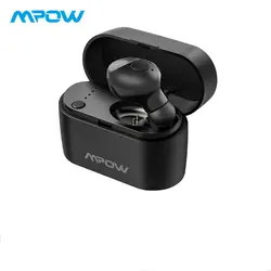 Mpow TOP Bluetooth 5,0 беспроводной наушник Hands-Free с кристально чистым микрофоном и зарядным чехлом для iPhone XR/XS/X/8/7