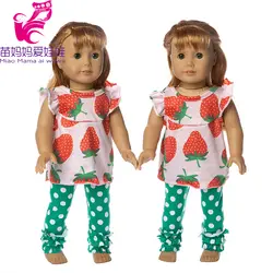 18 дюймовых кукол одежда брюки комплект для 43 см 40 см Новорожденные кукла брюки одежда 18 "Пижама кукла комплект