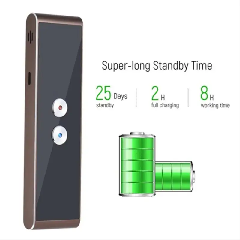 Portable T8 Smart Voice Speech Translator Two-Way Real Time 30 Multi-Language Translation For Learning Travelling Business Meet
