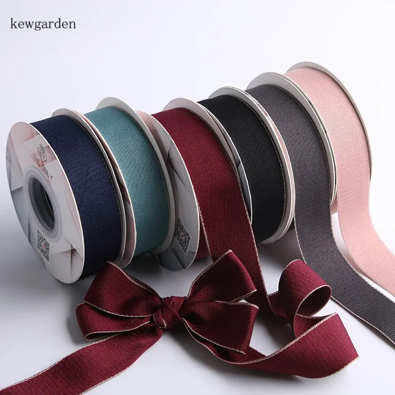 Kewgarden " 1,5" 38 мм 25 мм атласная лента вручную изготовленная лента DIY волос бант аксессуары галстук-бабочка упаковка ленты тесьма 10 ярдов