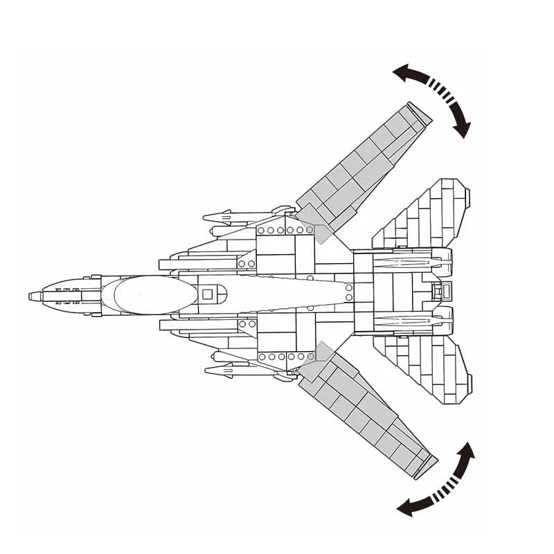 404pcs USA f14 tie fighter jet plane building toy legoINGlys fighter ww2