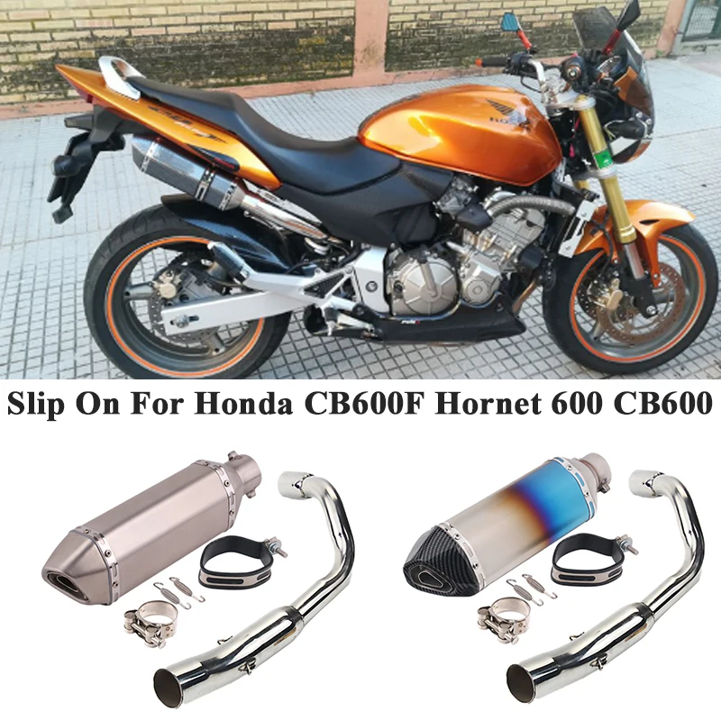 

Без застежки для мотоцикла Honda CB600F Hornet 600 CB600, глушитель с полной выхлопной трубой модифицированного среднего звена, съемный глушитель DB Killer