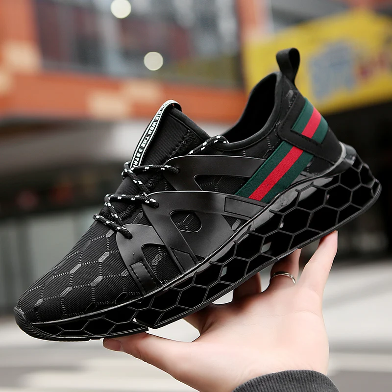 

sneakers for men chaussure homme Novelty Leisure Footwears 2020 Stripes fashion High Quality Steel Toe Non Slip Damping shoes
