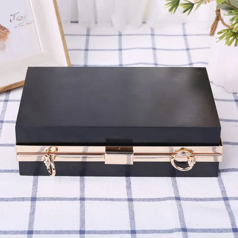 Rectangle Metal Frame Box Purses Handles for DIY Handbags Evening Bag Clutch Accessories