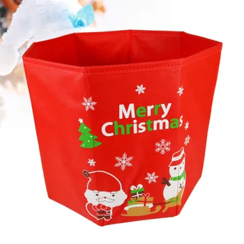 

1 pc Storage Box Cartoon Non-woven Christmas Tree Container Party Favors Folding Case Sundries Organizer for Home