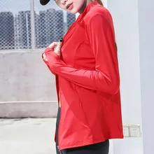 Женская спортивная куртка для йоги с длинным рукавом быстросохнущая модная сетчатая одежда для фитнеса X85