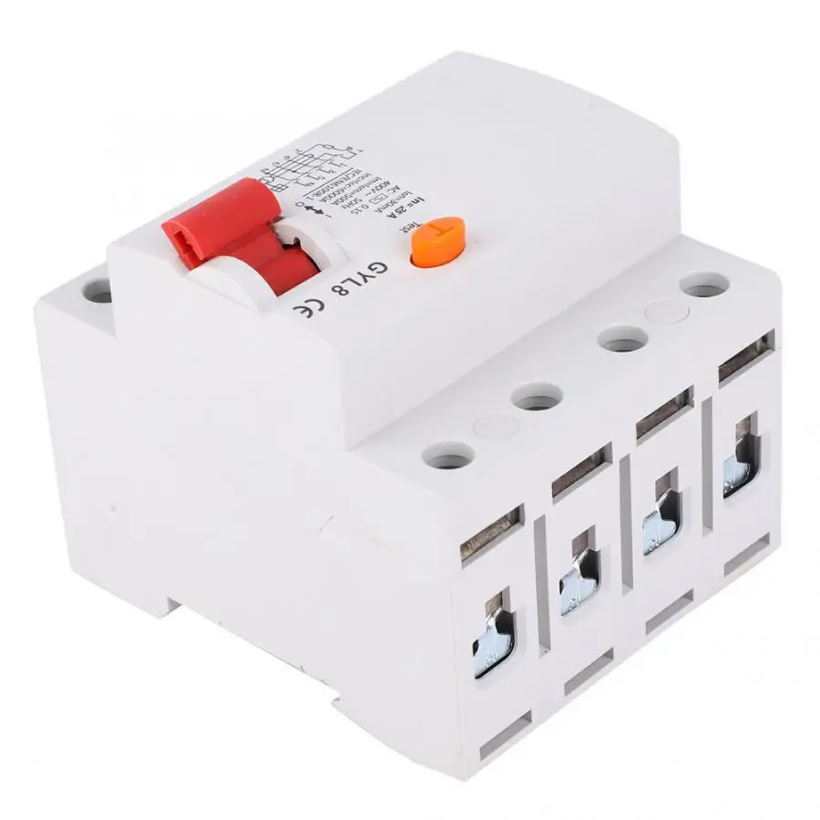 GYL8 25A/40A/63A 4P 400VAC RCCB Выключатель остаточного тока Электрическая защита от утечки