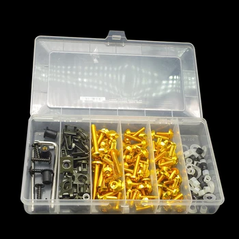 

Universal Motorcycle Full Fairing Screws Kit Body moto cover Bolts Nuts FOR honda civic 2012 suzuki gsxr 1000 2017 zzr1100