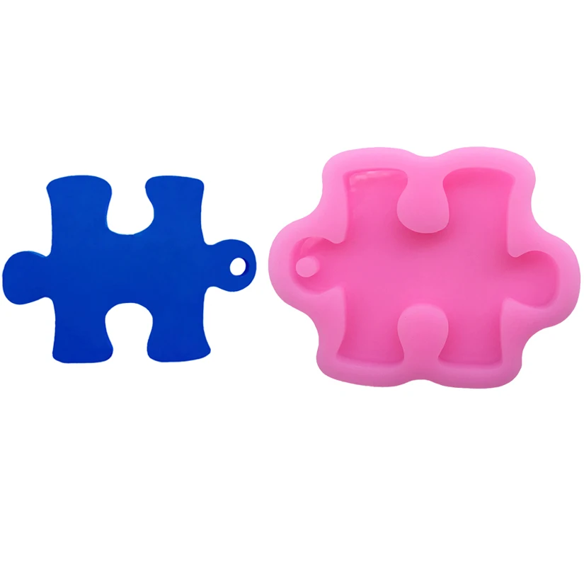 Puzzle Silicone Sugarcraft Cupcake Baking Mold Keychains Fondant Cake Decorating Tools | Дом и сад