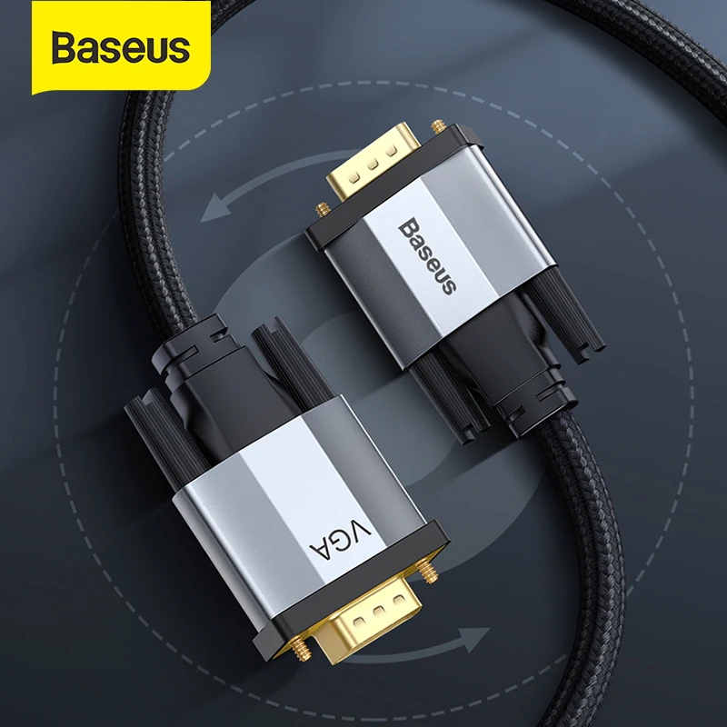 Кабель VGA Baseus 1080P папа Кабели для проектора телевизора компьютера 15 контактный