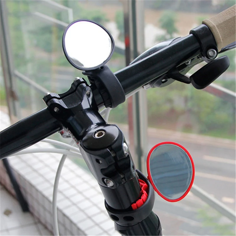 

Bicycle Electric Cycling Rear View Silicone Handle Rearview Mirror Scooter Rearview Handlebar Mirrors 360-degree Rotation