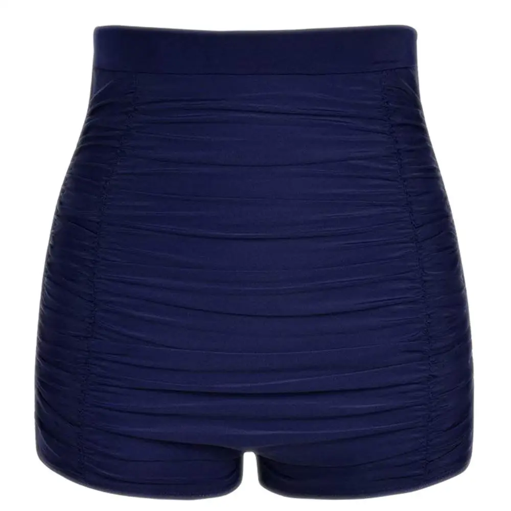 Women Plus Size High Waist Bikini Bottoms Swim Briefs Summer Sexy Beach Shorts Ruched Bottom Swimming Clothing 2020 New