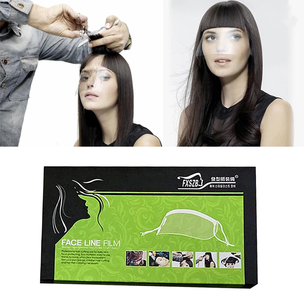 50Pcs Disposable Face Hairspray Shield Mask Hair Cutting Bang Trimmer Tool Shield Face Eye Protector