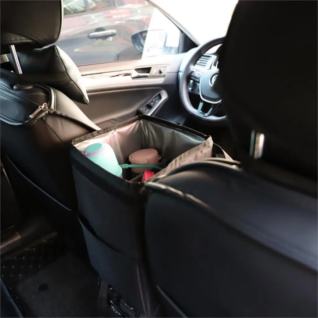 Автомобильный мусорный бак, Автомобильный складной высококачественный автомобильный мусорный бак, водонепроницаемый вкладыш, креативный мусорный бак, материал Оксфорд, моющийся и прочный черный