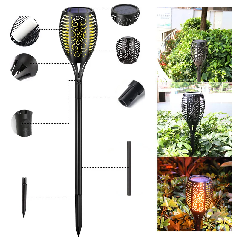 

96LED Solar Flame Lamp Outdoor Lawn Landscape Lamp Courtyard Garden Torch Lamp Solar Led Light Outdoor
