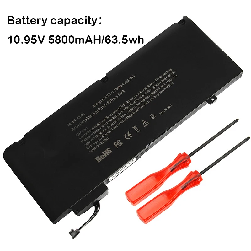 

10.95V 63.5Wh Laptop Battery For APPLE MacBook Pro 13" A1322 A1278 ( 2009-2012 year ) MB990 MB991 MC700 MC374 MD313 MC724