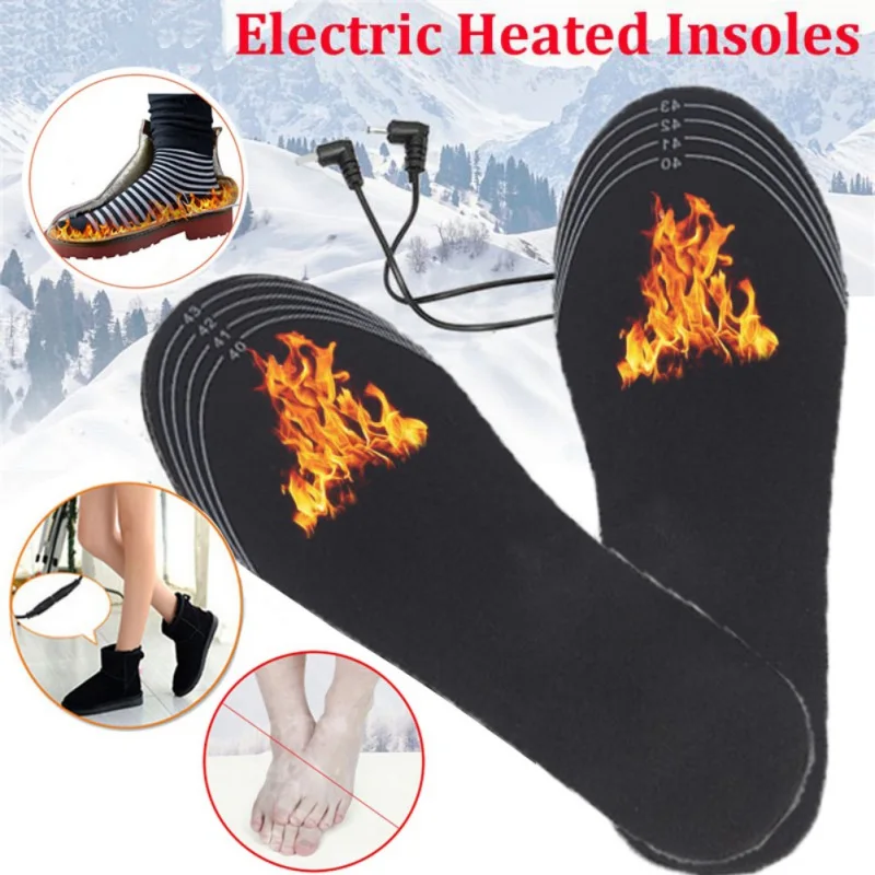 

Carbon Fiber Electric Battery Heating 50 Degree Warm Insert Shoe Insole Women Men Winter Heated Insoles Foot Pad Heater 1 Pair