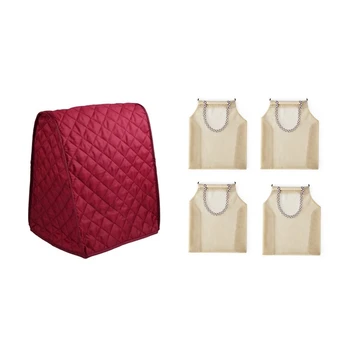 

1 Pcs Household Waterproof Kitchen Blender Dust Cover & 4 Pcs Kitchen Vegetable Onion Potato Storage Hanging Bag